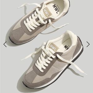*NEW* Madewell League Sneakers in washed nubuck and mesh size 10
